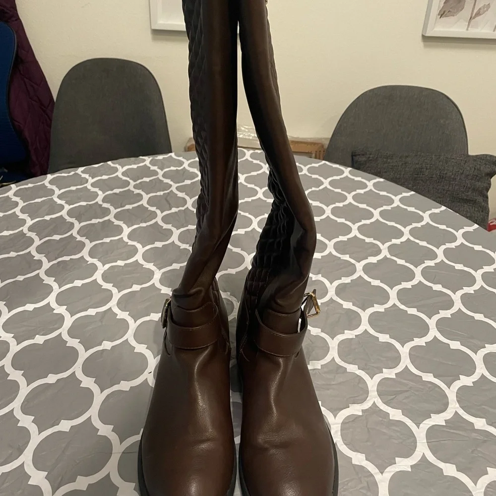 DREAM PAIRS Women's Knee High Boots Low Heel Riding Boots Round Toe  SIZE 11